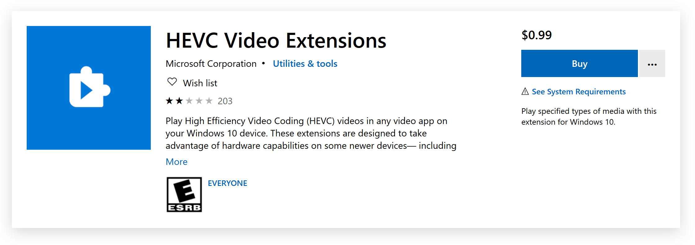 microsoft hevc video extensions